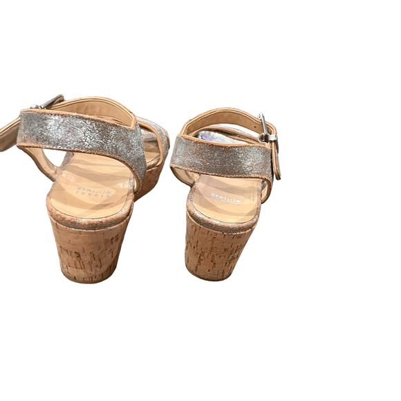 Stuart Weitzman Crosson Cork Wedge Heels Size 7.5 - Picture 5 of 8